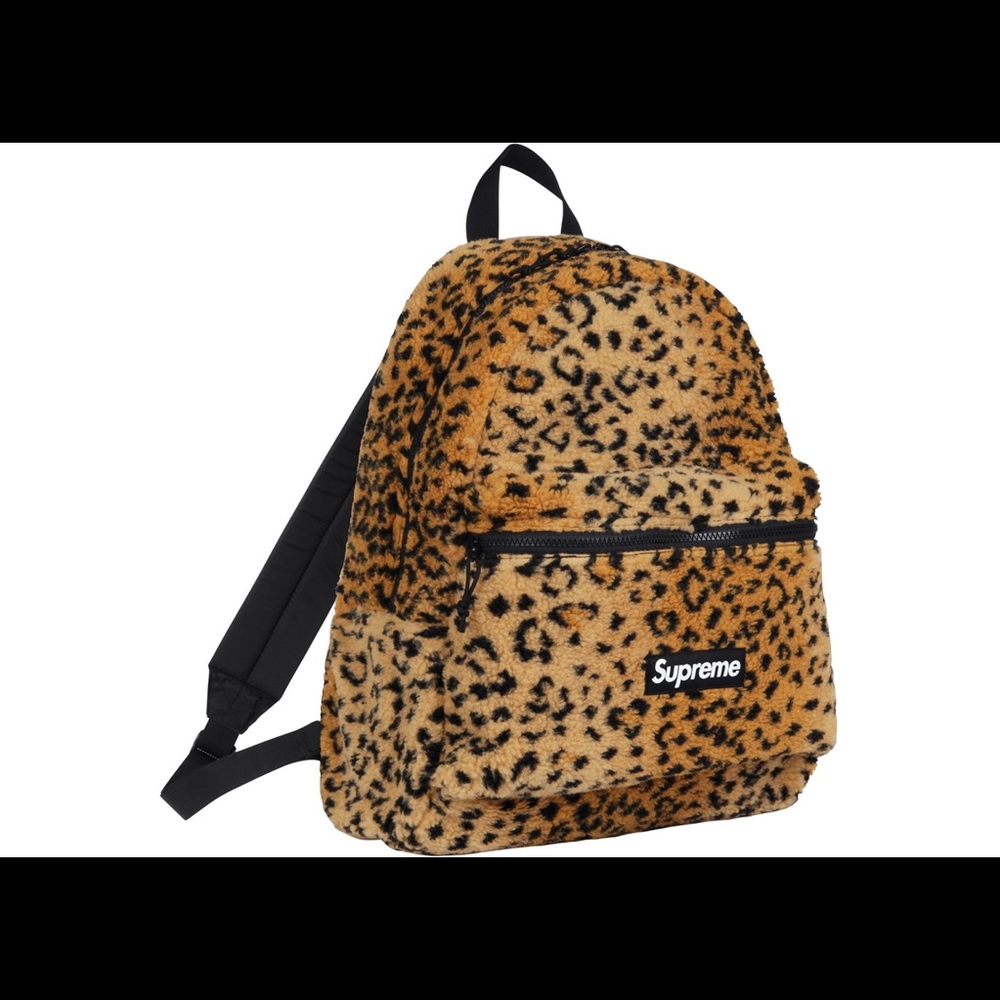 Authentic Supreme Leopard backpack
